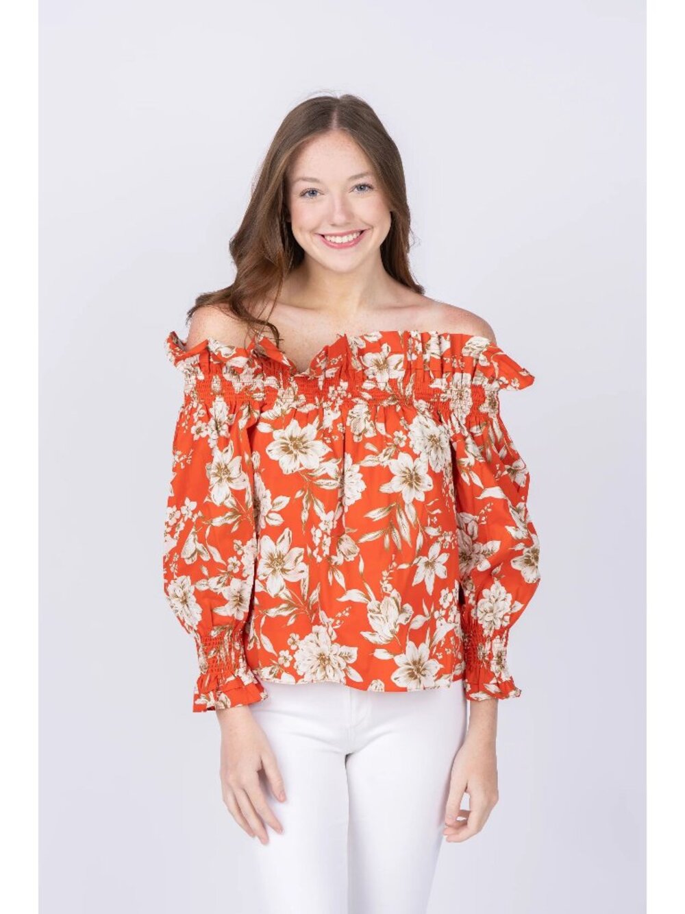 NEW Christy Lynn Regina Top in Red Magnolia, Women Size X-Small